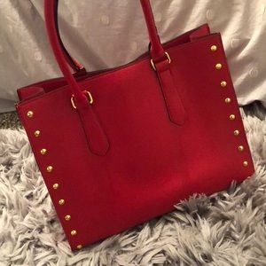 Elizabeth Arden red studded leather  purse